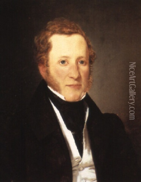 Portrait Of Doctor Espensen Oil Painting - Wilhelm Ferdinand Bendz