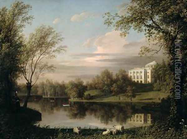 View of the Pavlovsk Palace Oil Painting - Carl Ferdinand von Kugelgen