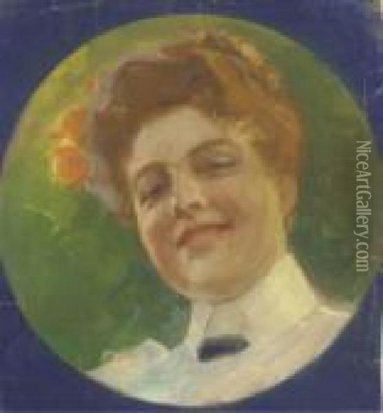 The Alluring Smile Oil Painting - Ferdinand, Freiherr Von Reznicek