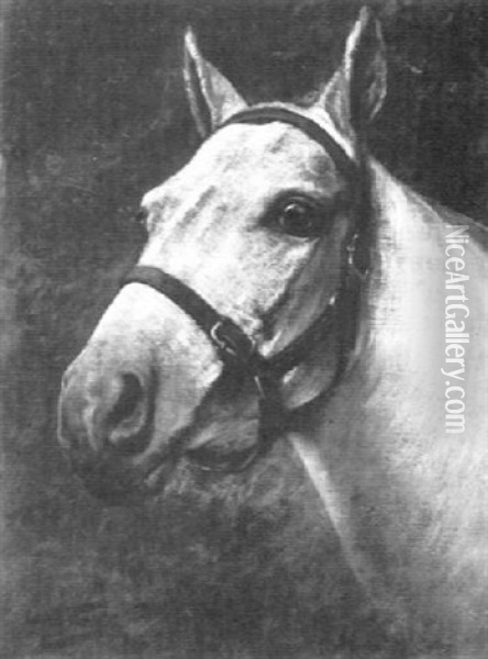 Equestrian Portrait Oil Painting - Carl Kahler
