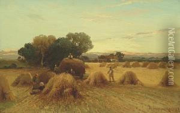 Harvesting Oil Painting - William Manners