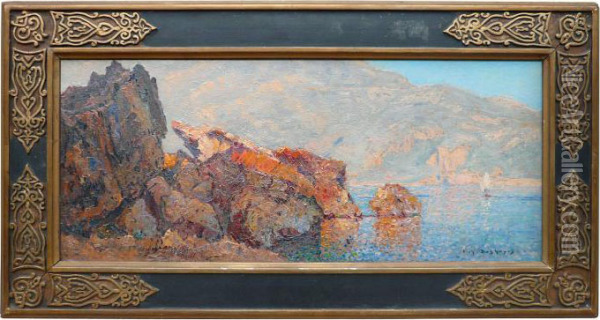Tipasa, Lemassif Du Chenoua Oil Painting - Eugene Francois Deshayes