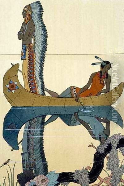 On the Missouri Oil Painting - Georges Barbier