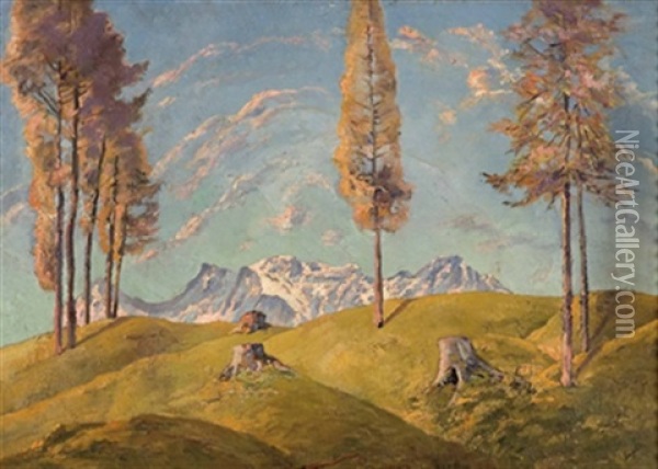 Fruhlingstag Im Gebirge Oil Painting - Robert Engels