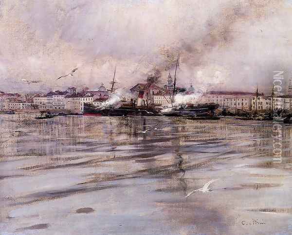 View of Venice Oil Painting - Giovanni Boldini