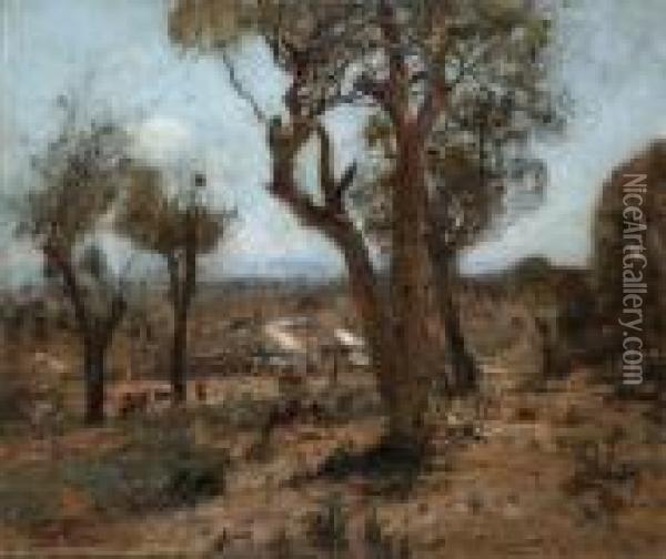 Heidelberg Pastoral Oil Painting - Walter Withers