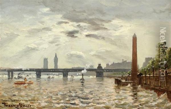 On The Thames Oil Painting - Frank Myers Boggs