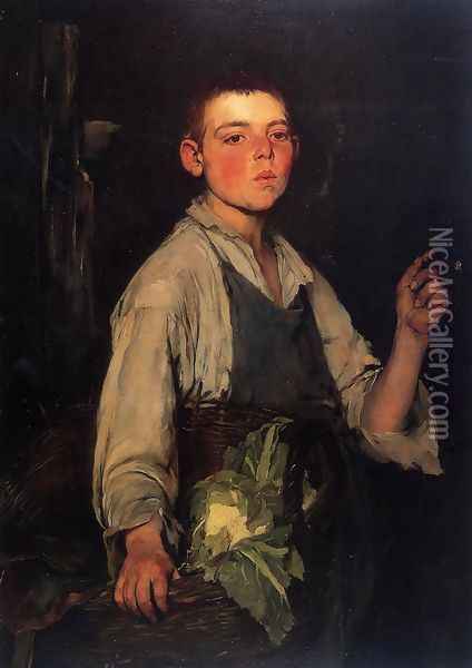 The Cobbler's Apprentice Oil Painting - Frank Duveneck