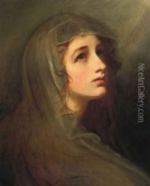 Lady Hamilton as a Vestal Oil Painting - George Romney