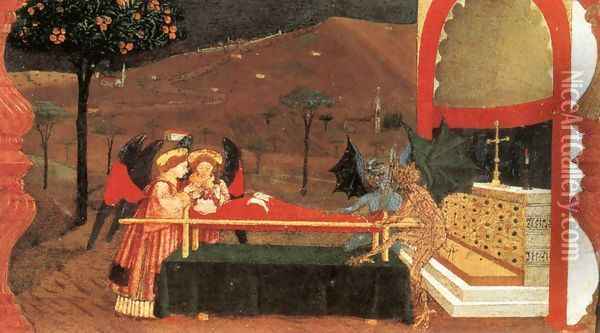 Miracle of the Desecrated Host (Scene 6) 1465-69 Oil Painting - Paolo Uccello