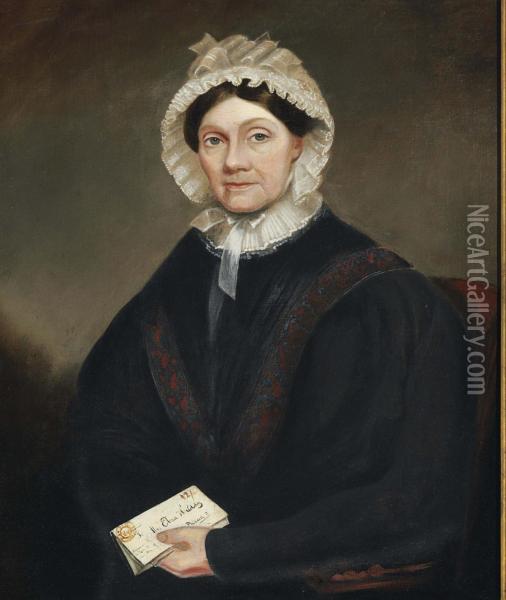 Mrs. Eliza Huddy Oil Painting - Edmund Brewster