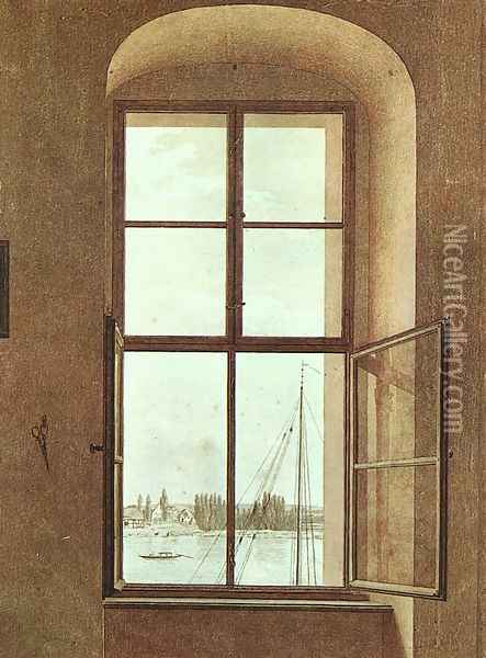 View from the Painter's Studio 1805-06 Oil Painting - Caspar David Friedrich