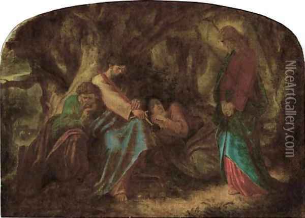 Christ in the garden of Gethsemane Oil Painting - Sir Joseph Noel Paton