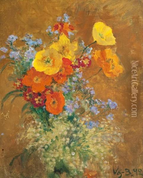 Still Life With Flowers Oil Painting - Venny Soldan-Brofelt