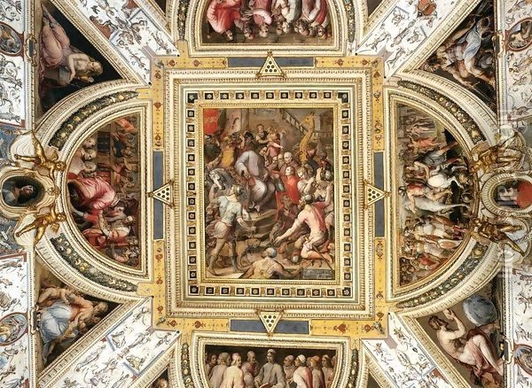 Ceiling decoration 2 Oil Painting - Giorgio Vasari