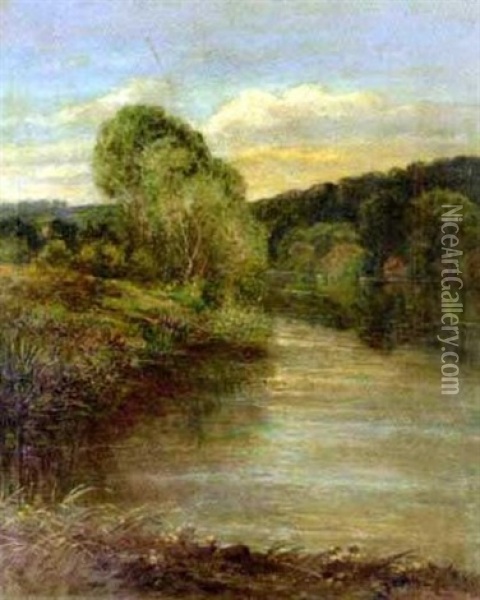 Sommerliche Flussbiegung Oil Painting - Carl Friedrich Wilhelm Geist