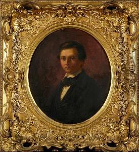 A Portrait Of A Gentleman, Clifton West Oil Painting - John Phillip