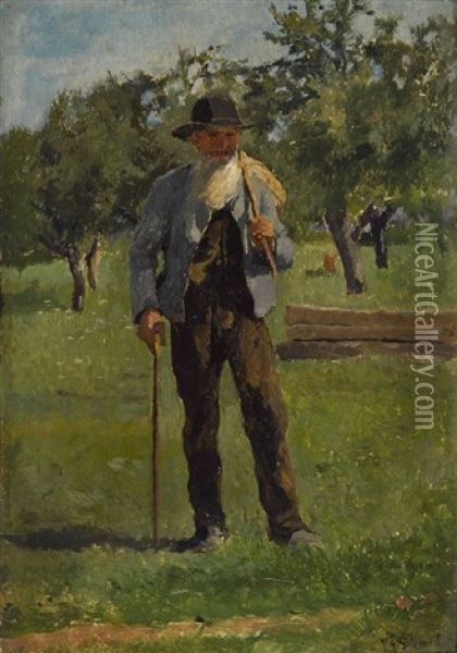 Bauer Oil Painting - Theodor Schmidt