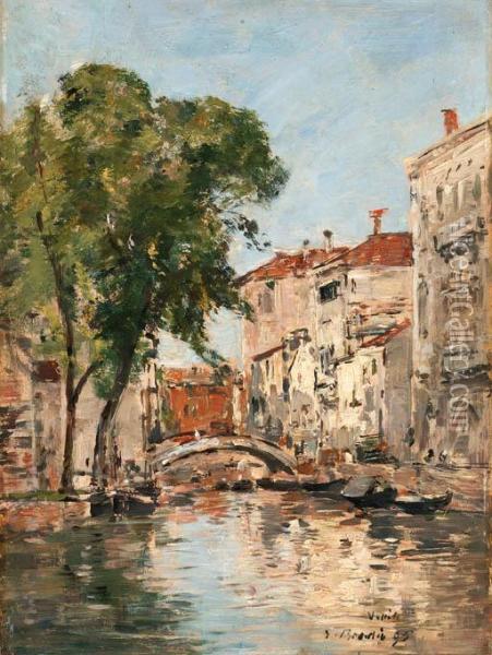 Petit Canal Venise Oil Painting - Eugene Boudin