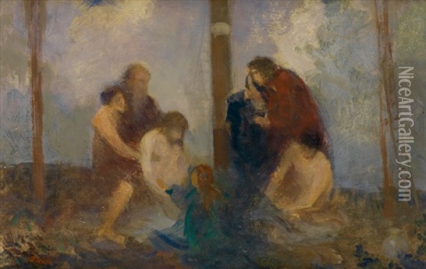 The Descent From The Cross Oil Painting - Augustus Vincent Tack