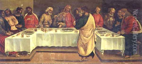 Predella Panel Last Supper Oil Painting - Luca Signorelli