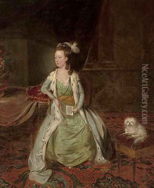 Portrait of a lady Oil Painting - Johann Zoffany