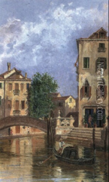The Rio Dei Tolentim, Venice Oil Painting - Antonietta Brandeis
