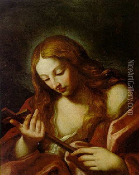 The Penitent Magdalene Oil Painting - Francesco Giovanni Gessi