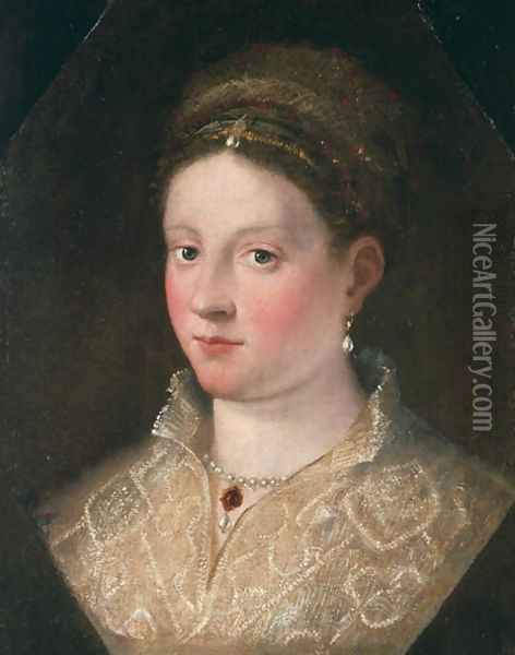 Portrait of a young woman Oil Painting - Francesco Beccaruzzi