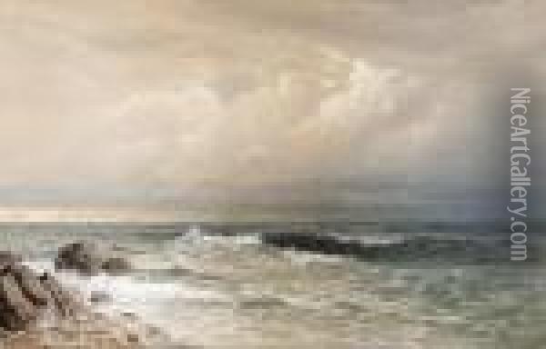 Off The Coast Of Rhode Island Oil Painting - William Trost Richards