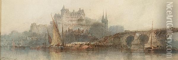 On The Rhine Oil Painting - Paul Marny