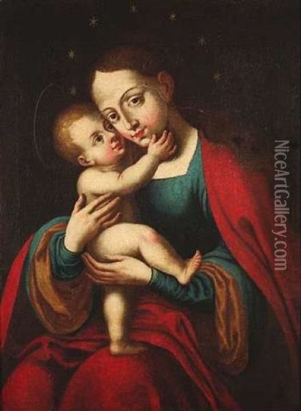 Madonna Mit Kind Oil Painting - Lucas Cranach the Elder