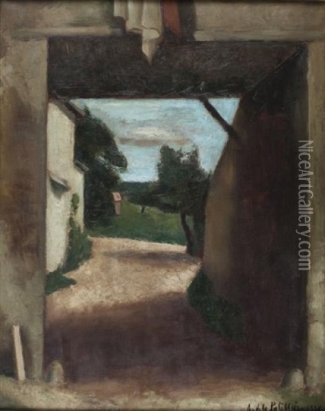 Le Portail Vers Le Verger Oil Painting - Amedee Marie Dominique Dubois de La Patelliere