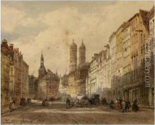 Munich Oil Painting - Pierre Justin Ouvrie