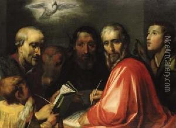 The Four Evangelists Oil Painting - Gerrit Pietersz. Sweelinck