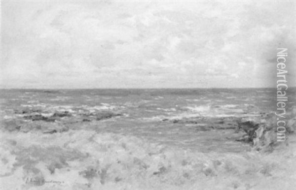 A Summer Sea Oil Painting - Joseph Morris Henderson