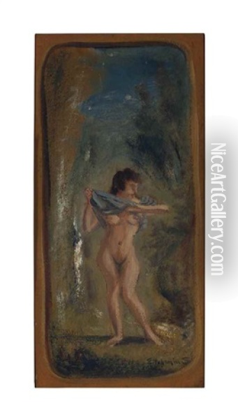 Standing Nude Oil Painting - Louis Michel Eilshemius