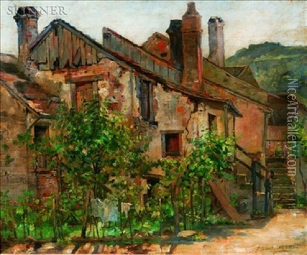 Home In Summer Oil Painting - Jules (Joseph Augustin) Laurens