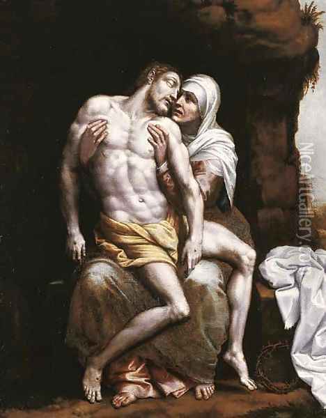 The Pieta Oil Painting - Scipione Pulzone