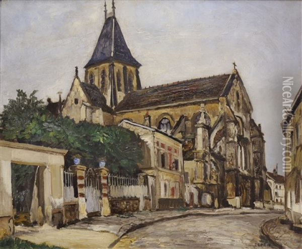 Eglise De Moret Oil Painting - Marcel Francois Leprin