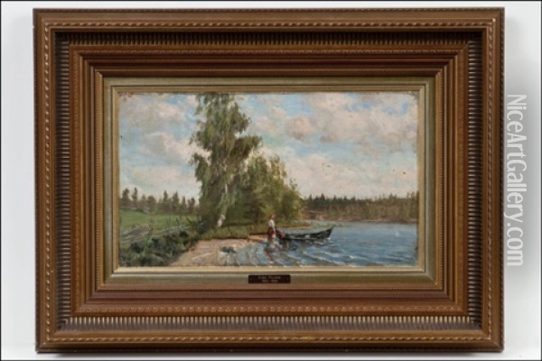 Saaristoelamaa - Skargardsliv Oil Painting - Elias Muukka