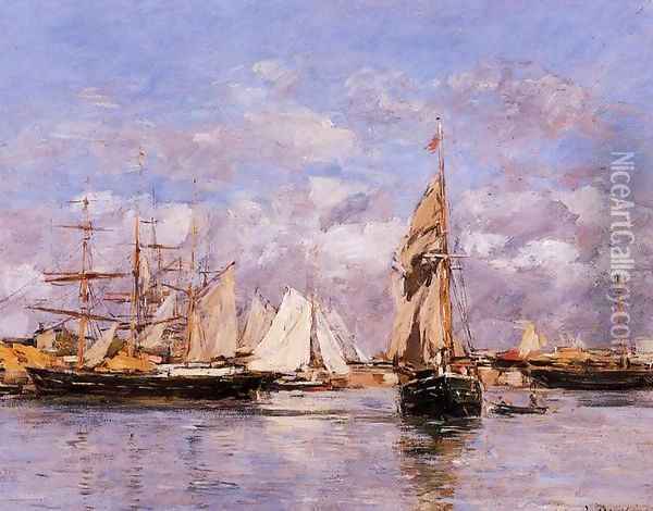 The Port of Le Havre at Sunset 1882 Oil Painting - Eugene Boudin