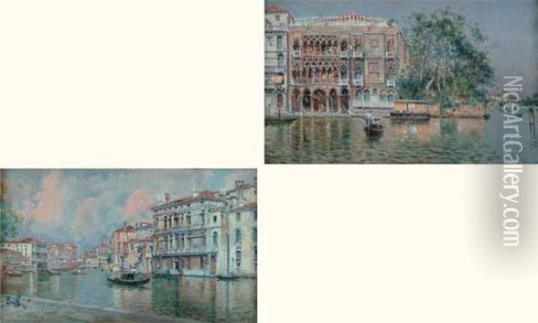 Vues De Venise Oil Painting - Antonio Maria de Reyna