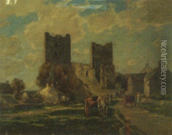 Bolton Castle, Wensleydale Oil Painting - George Graham