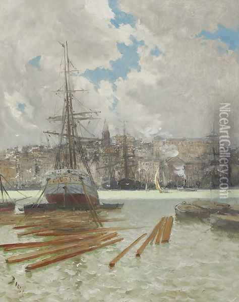 Le Port de Marseille Oil Painting - Frank Myers Boggs