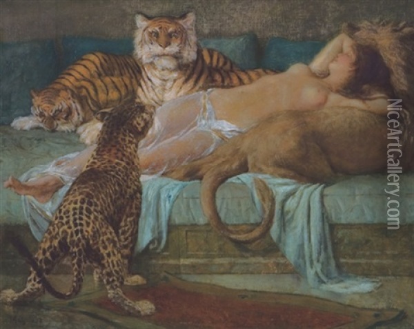 Circe Oil Painting - George Willoughby Maynard