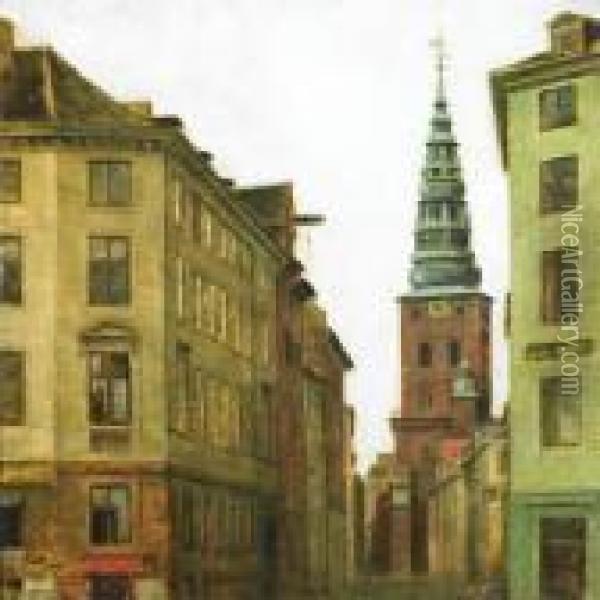 View From Copenhagen Oil Painting - Svend Hammershoi