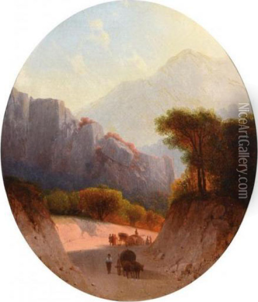 Voyageurs Dans Le Caucase Oil Painting - Ivan Konstantinovich Aivazovsky