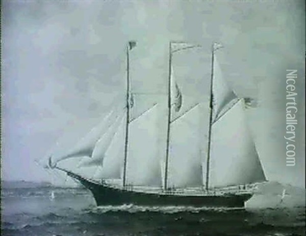 Merchant Ship William H. Allison Oil Painting - James Gardner Babbidge
