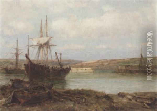 Evening Port Oil Painting - Arthur Wilde Parsons